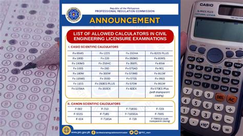 list of allowed calculators for cpa board exam|UPDATED 2023: PRC List of Allowed Calculator .